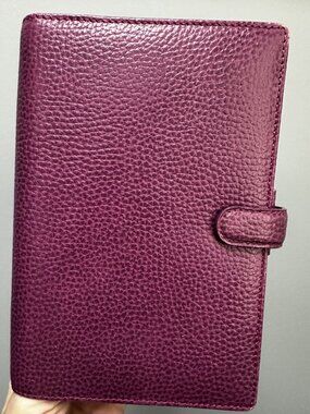 FILOFAX Finsbury Personal Leather Organizer in Raspberry